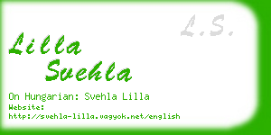 lilla svehla business card